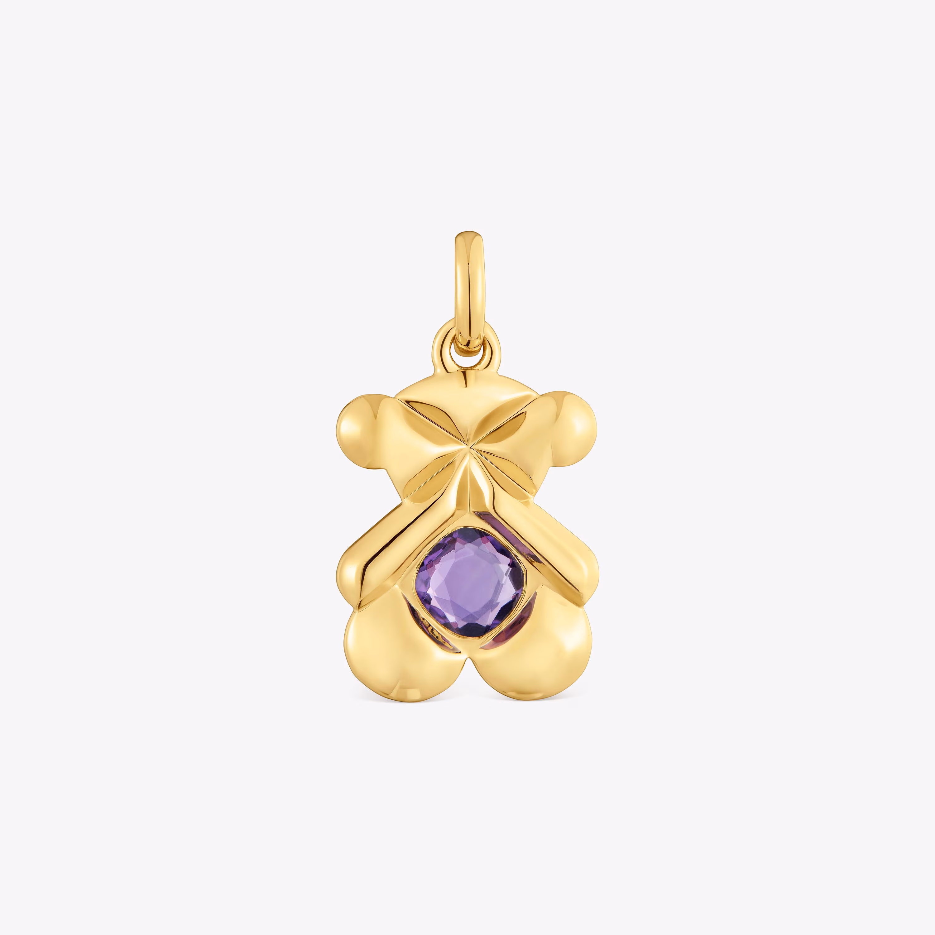 Colgante con baño de oro 18 kt sobre plata y amatista TOUS Sweet 40s