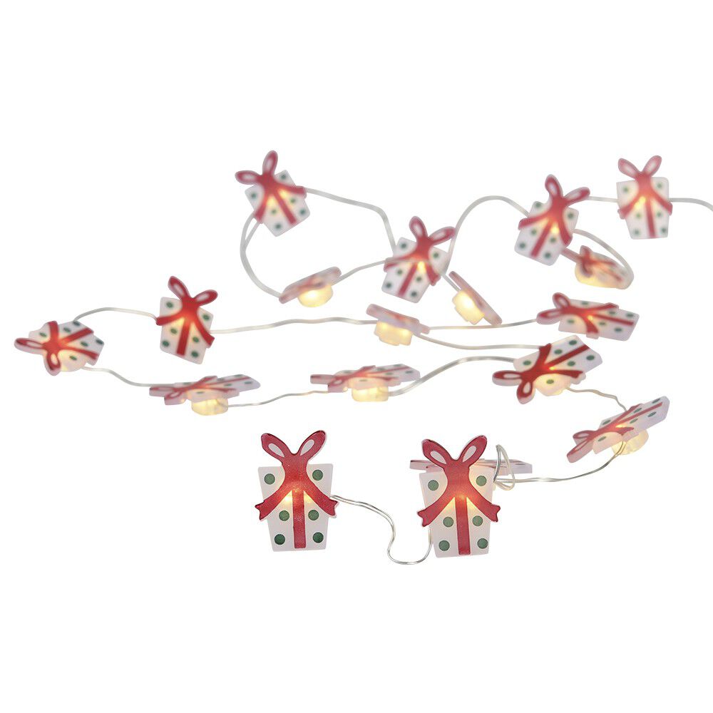 Guirlande flocons de neige argentée 20 LED
