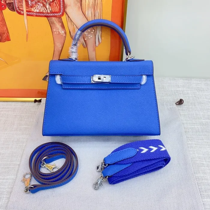 Hermès Kelly22 Silver Buckle Epsom Tote
