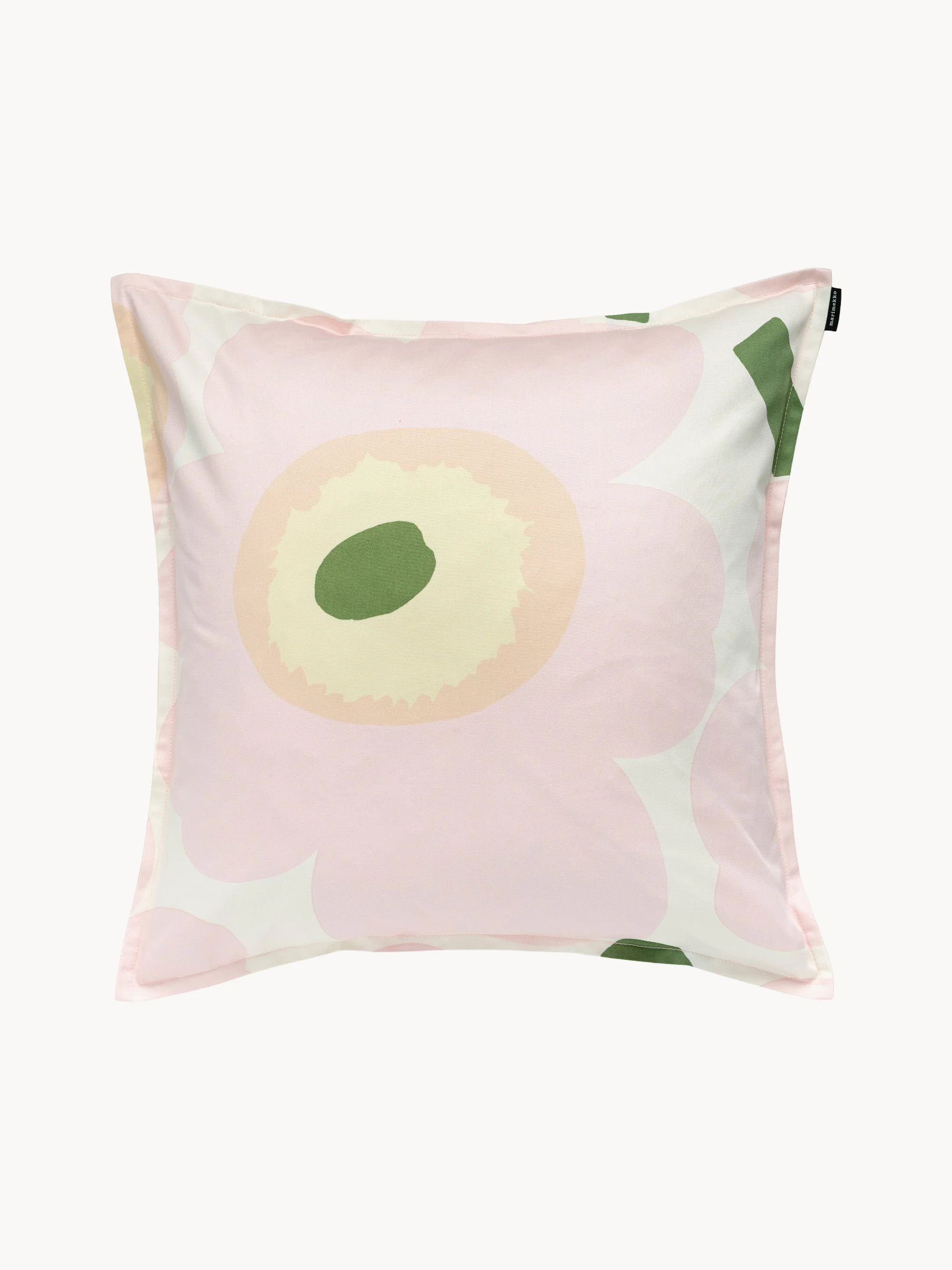 Baumwoll-Kissenhülle Unikko mit Blumen-Print