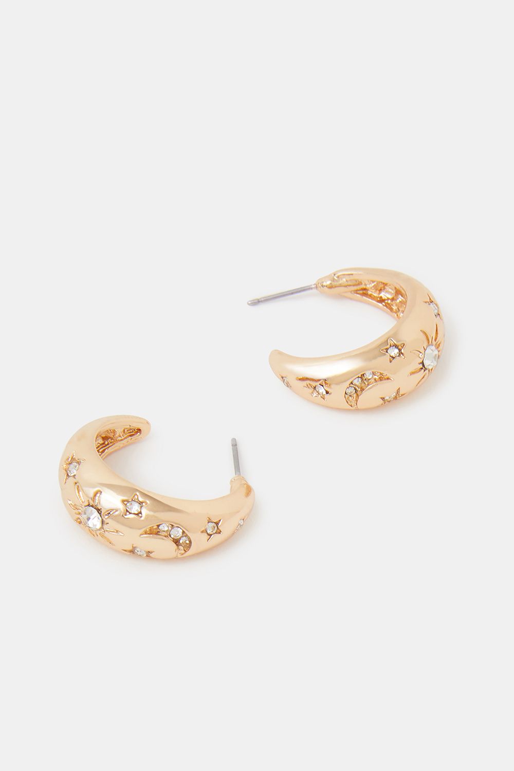Accessorize Celestial Diamanté Hoop Earrings