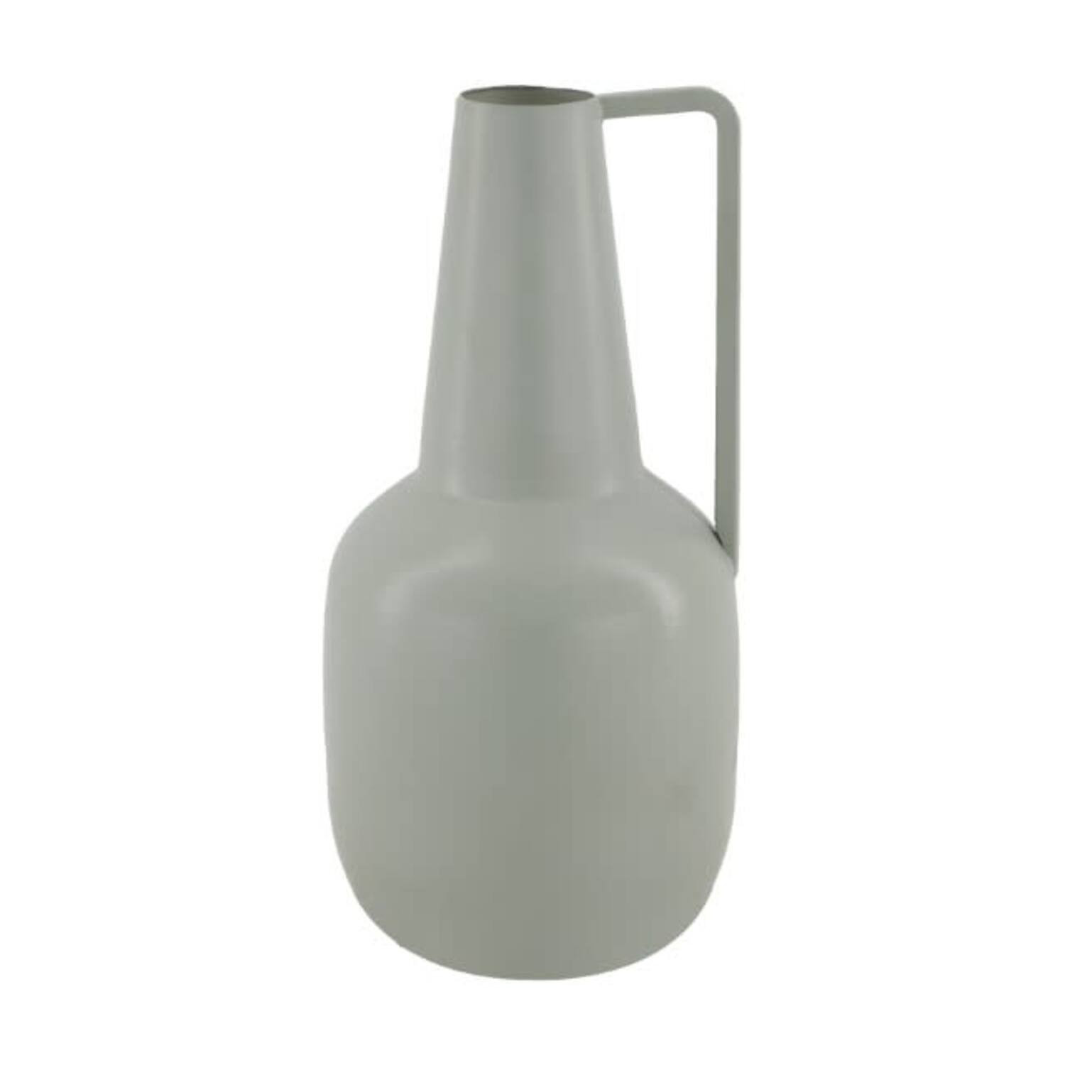 Szary metalowy dzbanek dekoracyjny 20 cm
