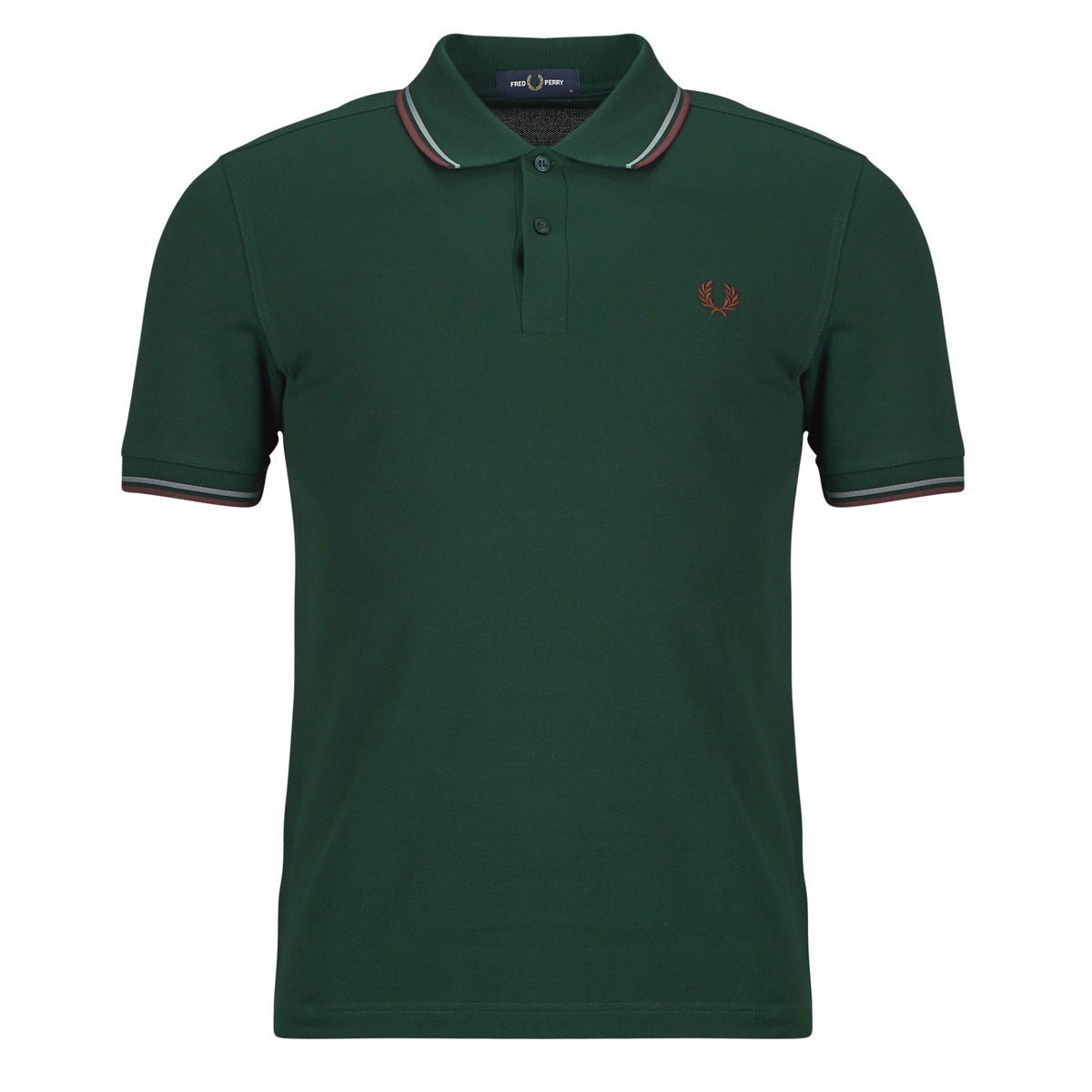 Fred Perry - TWIN TIPPED FRED PERRY SHIRT - Green / Red