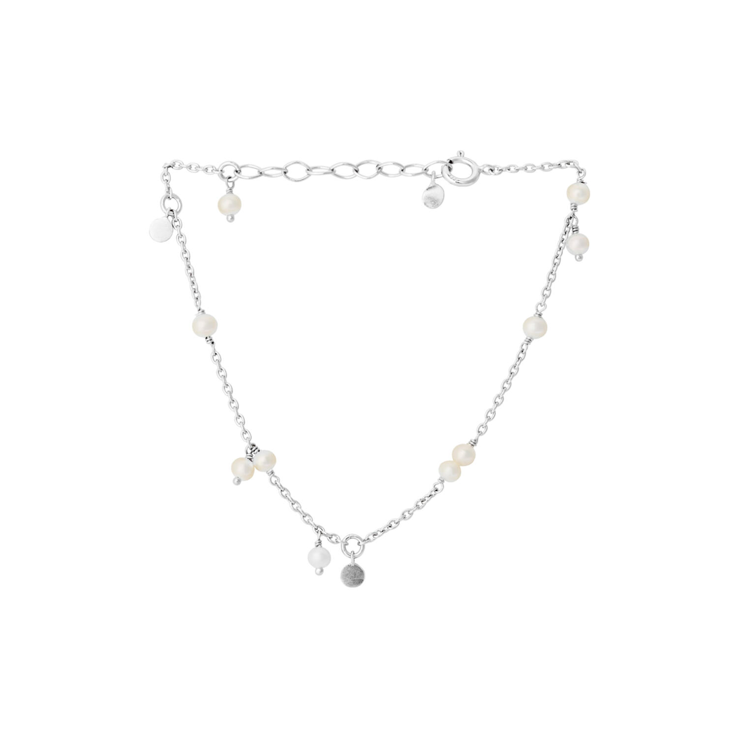 Ocean Pearl armb&aring;nd, sølv