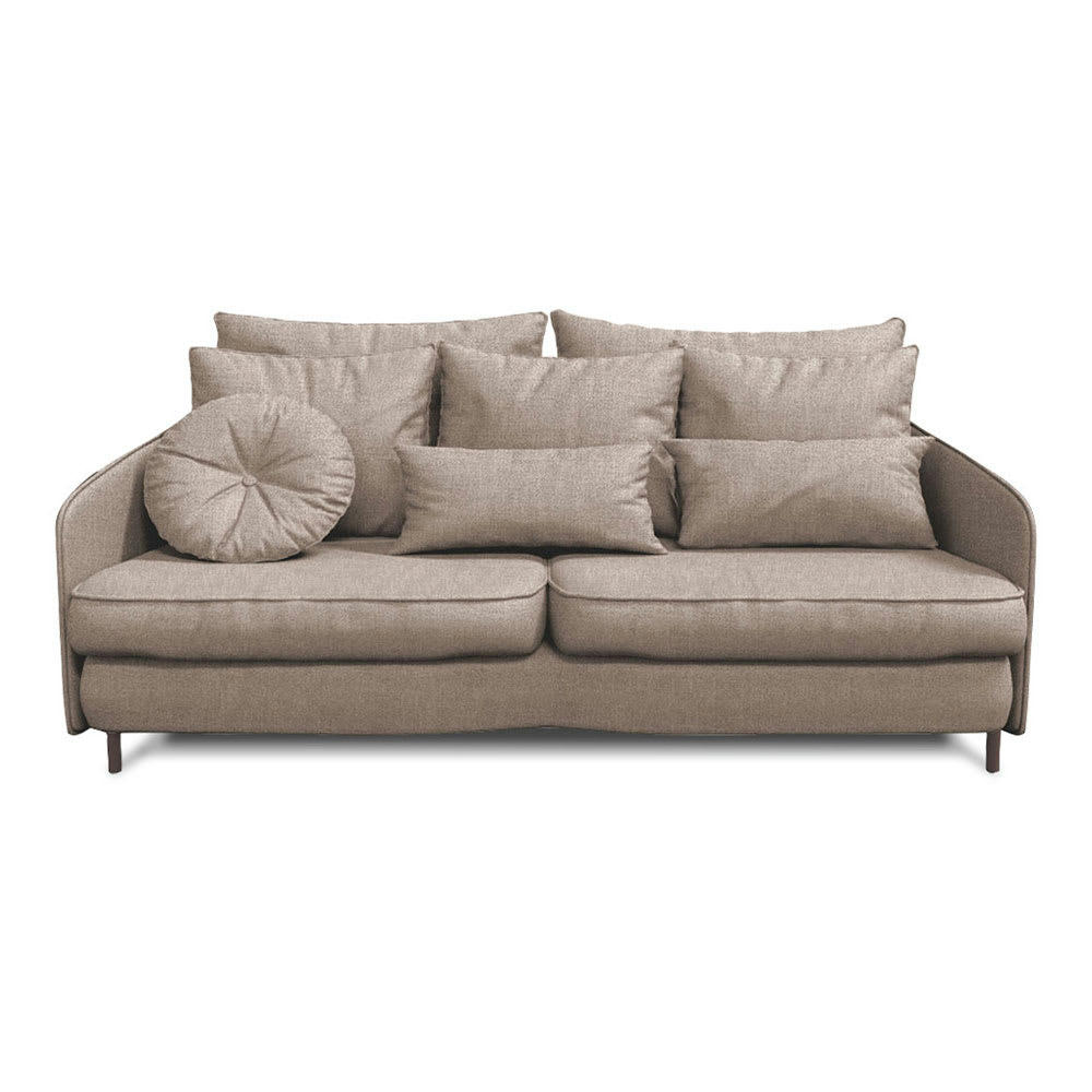 TREMEZZO - Canapé 3 places tissu droit taupe