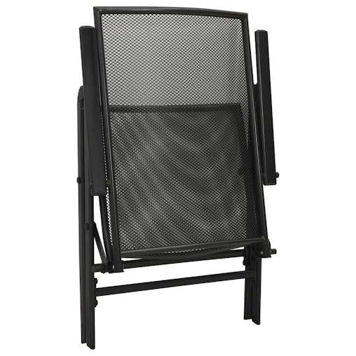 NNEVL Folding Mesh Chairs 4 pcs Steel Anthracite