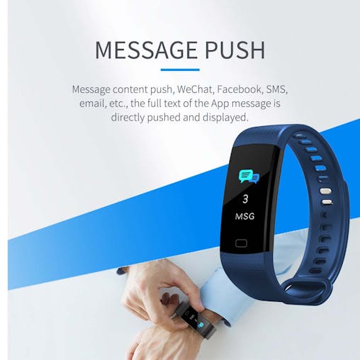 SOGA Sport Smart Watch Health Fitness Wrist Band Bracelet Activity Tracker Blue