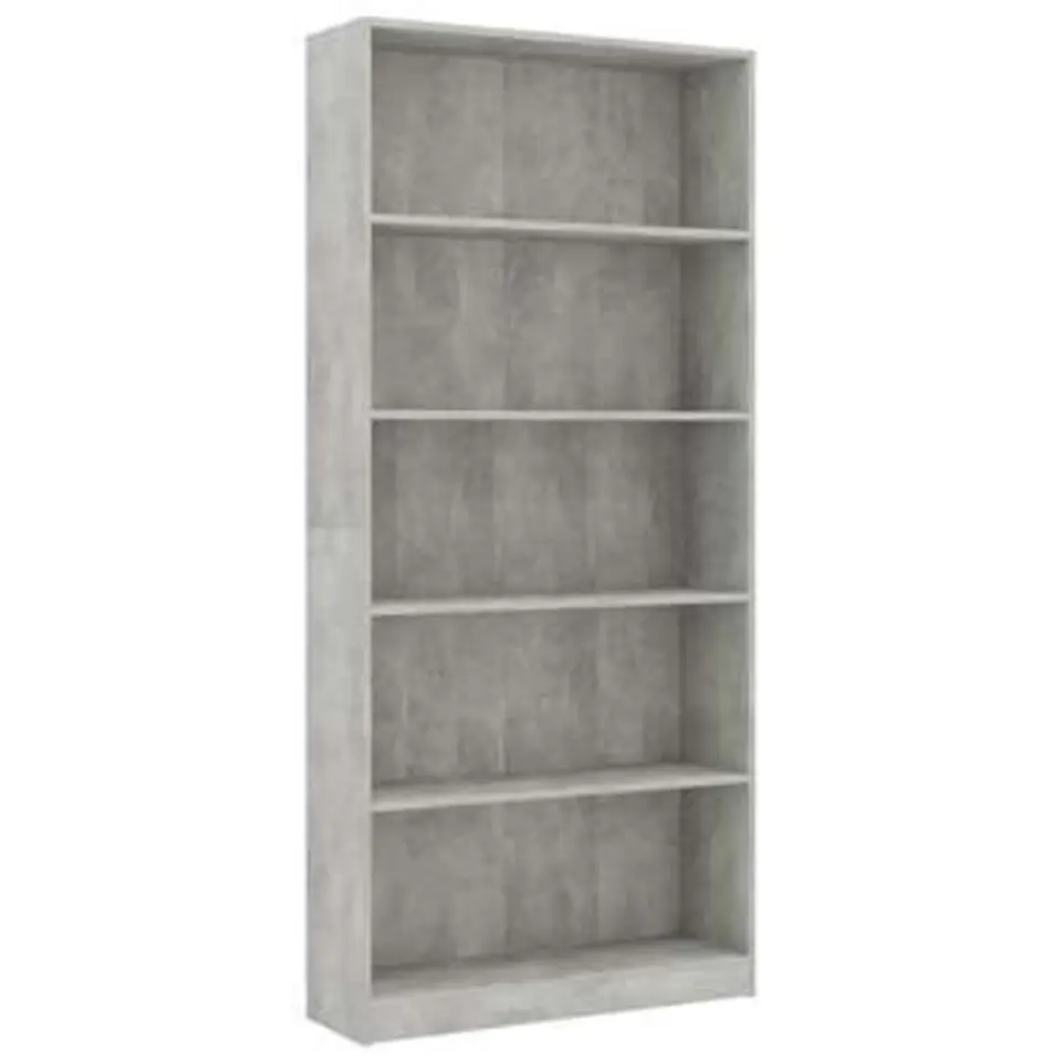 vidaXL - Boekenkast - Grijs - Bewerkt hout - 80 x 24 x 175 cm