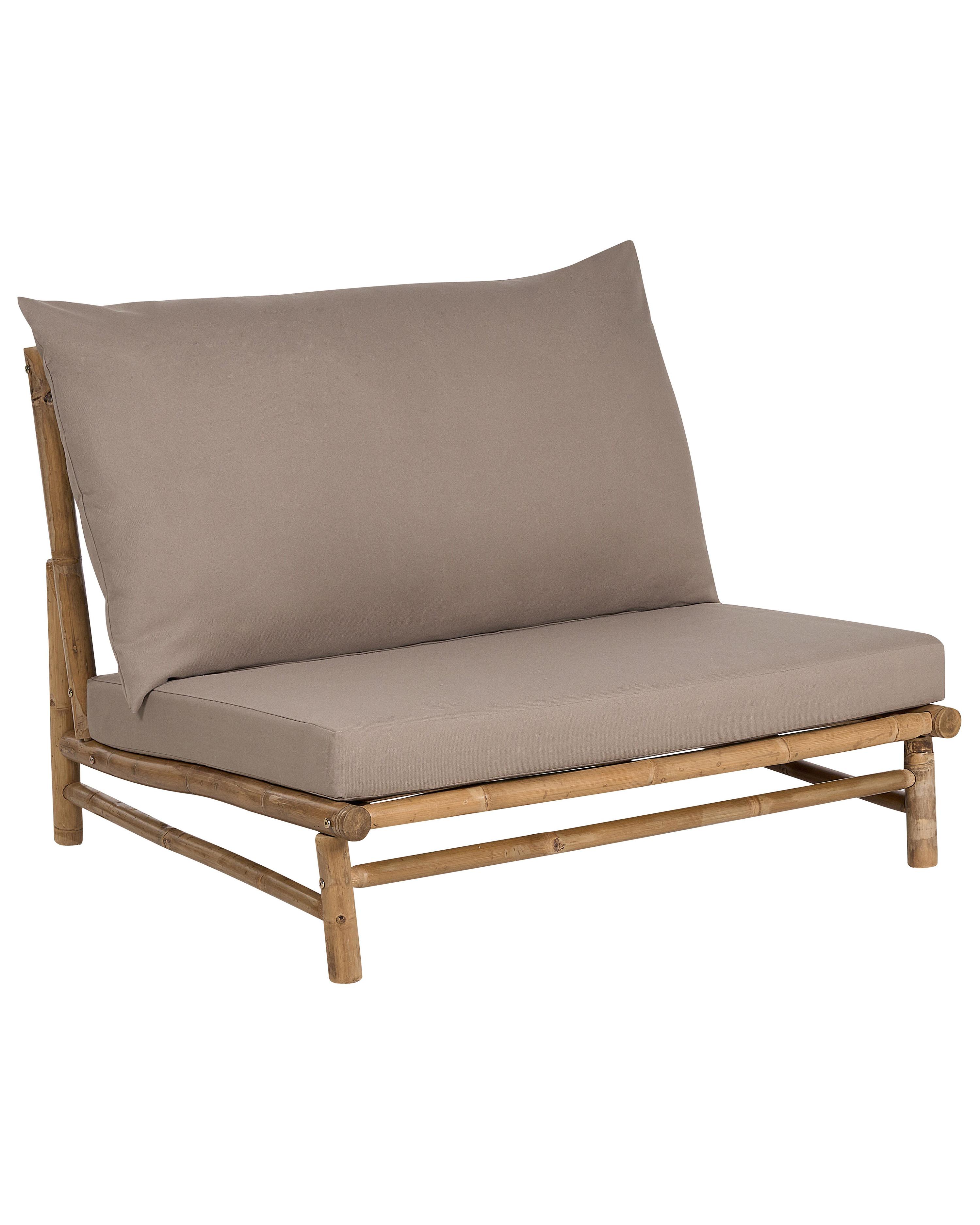 Garden Lounge Set with Table 2 Seater TODI Bamboo Taupe