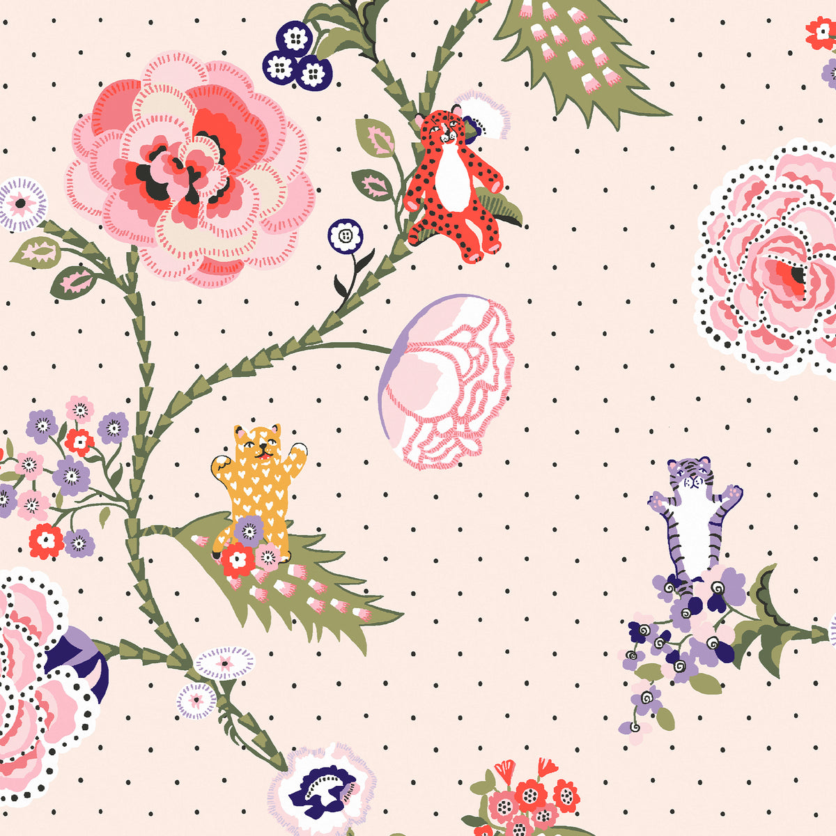 Cath Kidston Vliesbehang - Catnip Neutral