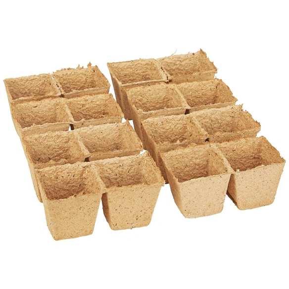 Anzuchttopf, Breite: 8 cm, braun, Naturfaser