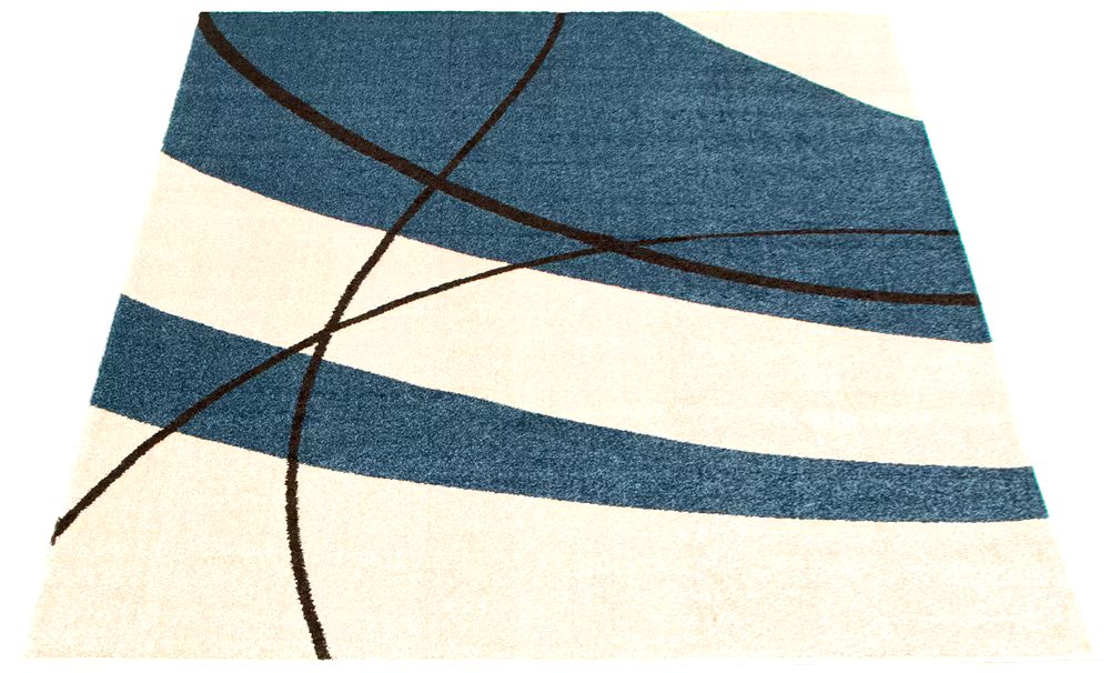 ECARPET Cosi Indoor Abstract Area Rug, Blue/Cream, Assorted Sizes