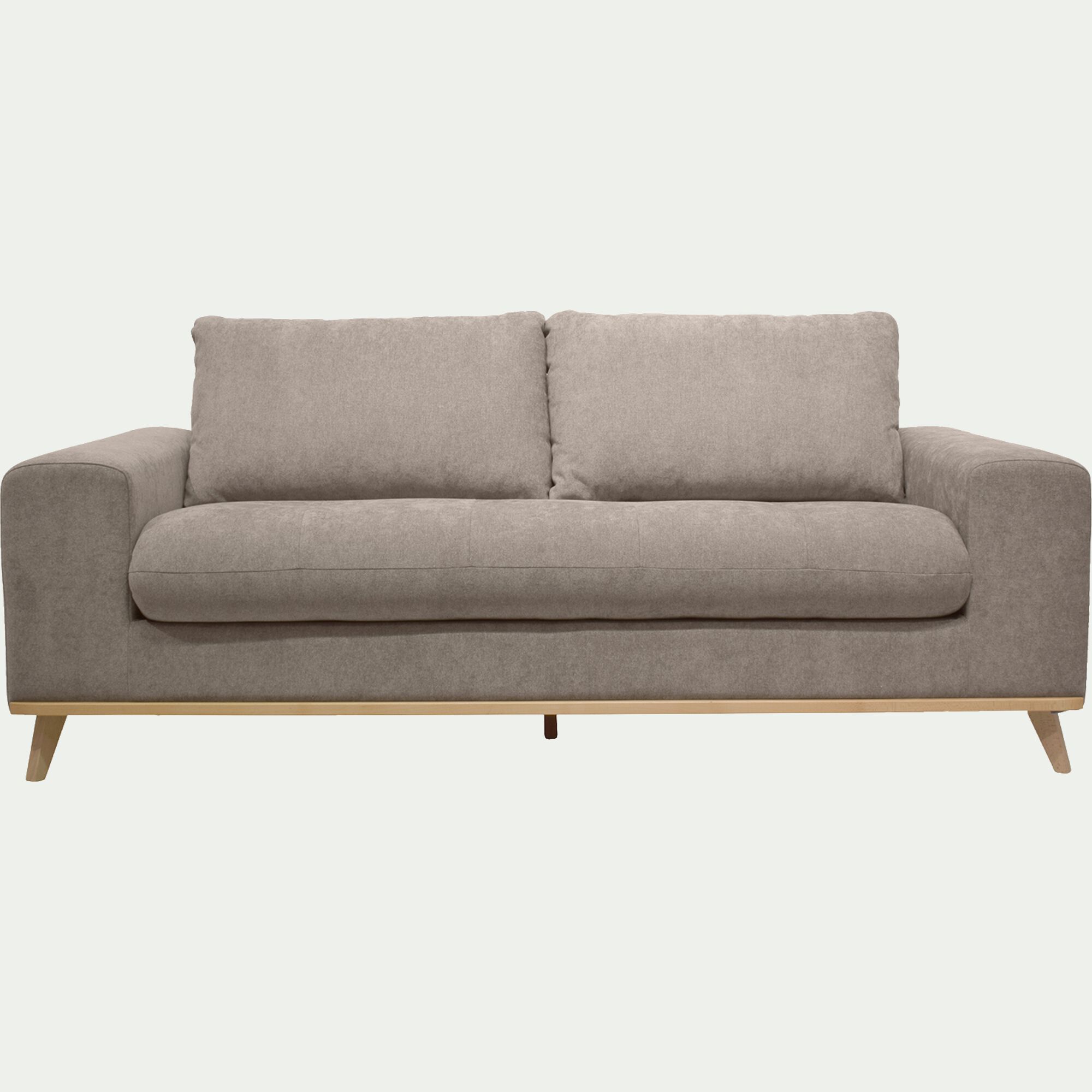 CAPIA - Canapé 3 places fixe en tissu storm - taupe