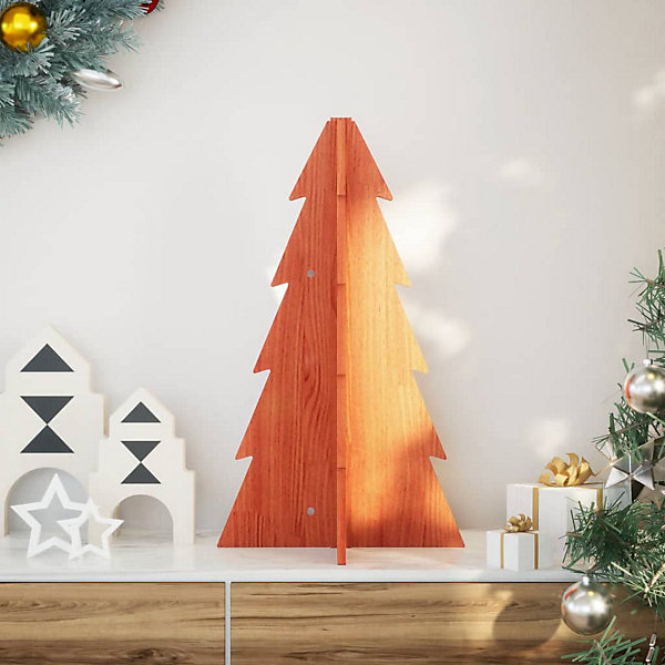 Arbre de Noël en bois pour décoration 69,5cm bois de pin massif vidaXL