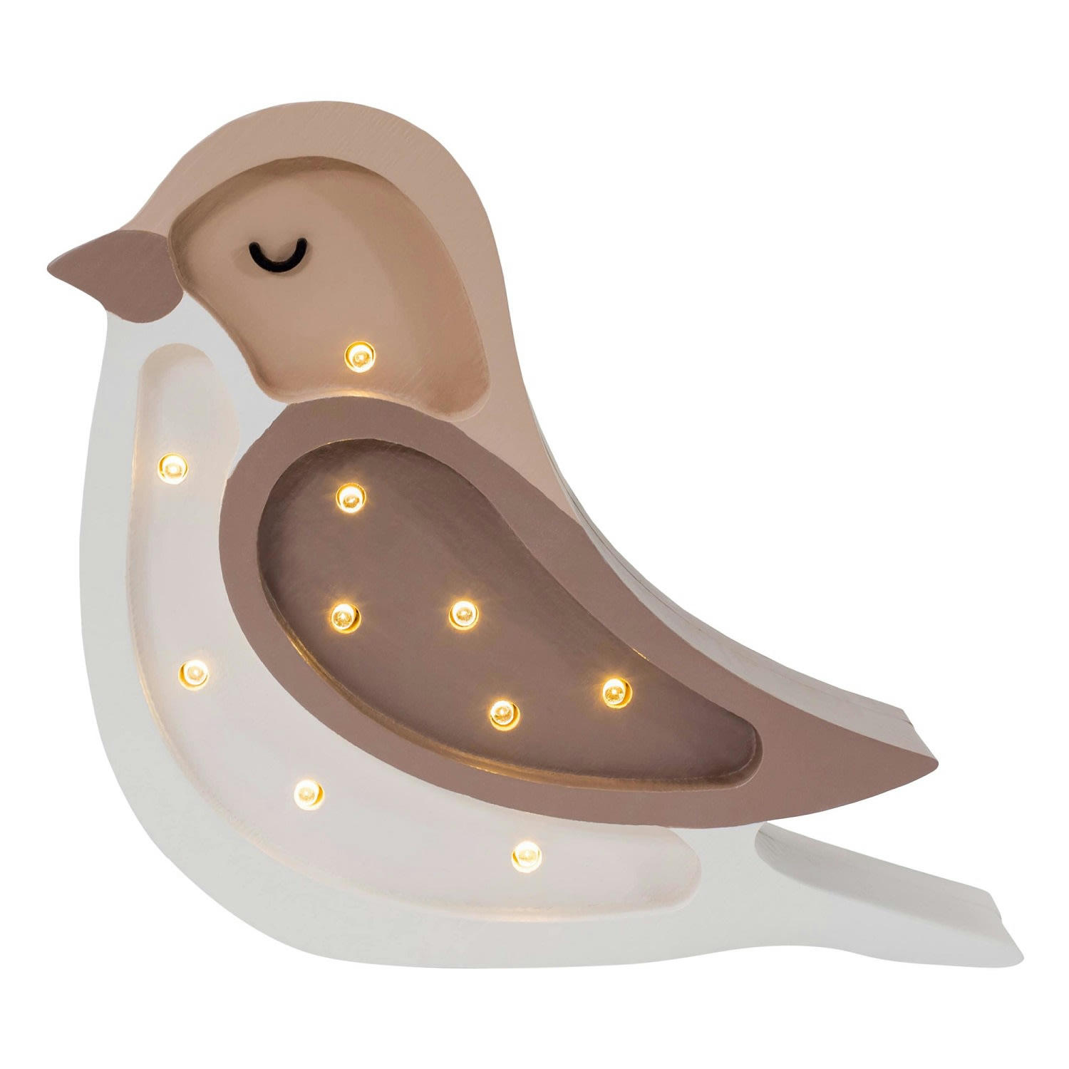 - Lampe Veilleuse Oiseau Café Beige