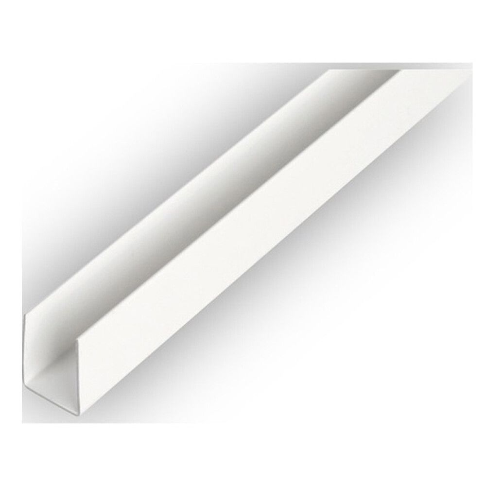 U-PROFIL GAH ALBERTS PVC 10X10X1000MM HVIT