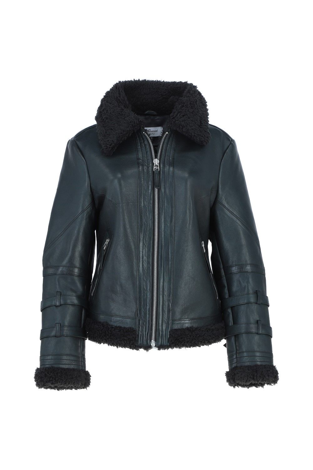 Ashwood Leather 2419' Ladies Leather Aviator Jacket with Faux Fur Lining