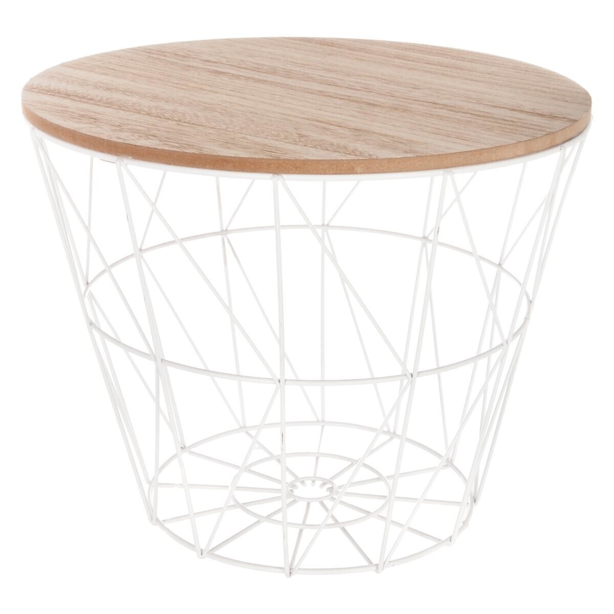 Side table "Kumi" White, D.38 cm
