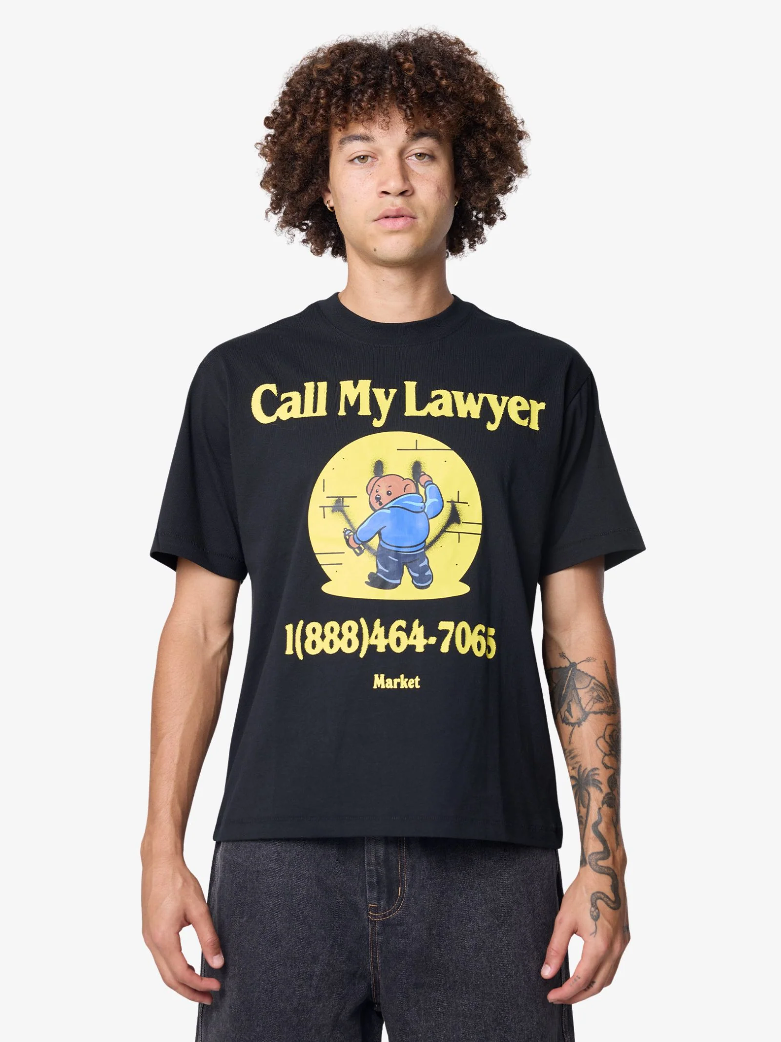 Smiley Call My Lawyer Bear T-Shirt