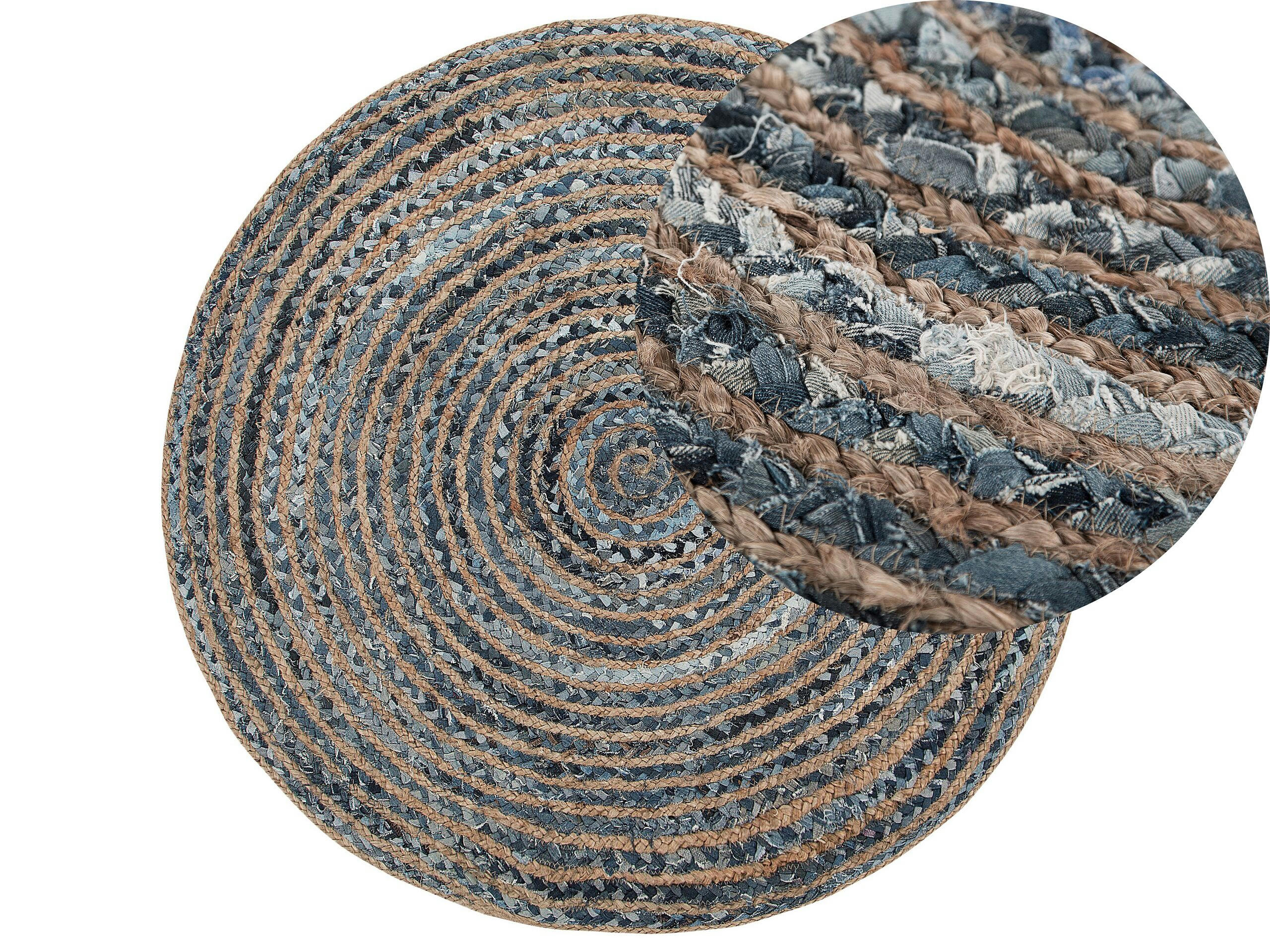 MASLAK - Tapis en tissu gris 120x120cm