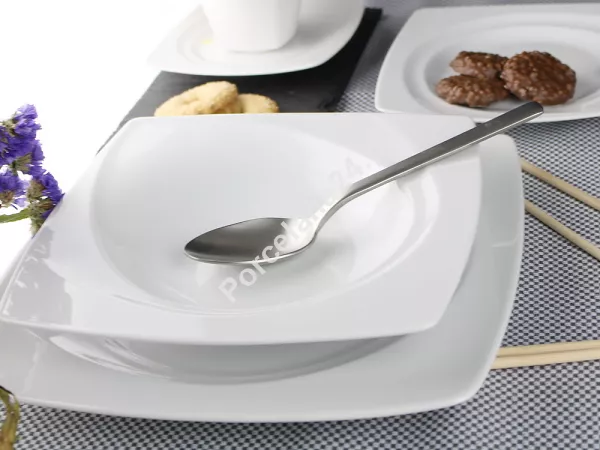 Serwis obiadowo - kawowy na 6 osób (30 el) Lubiana - Celebration biała GIFT BOX