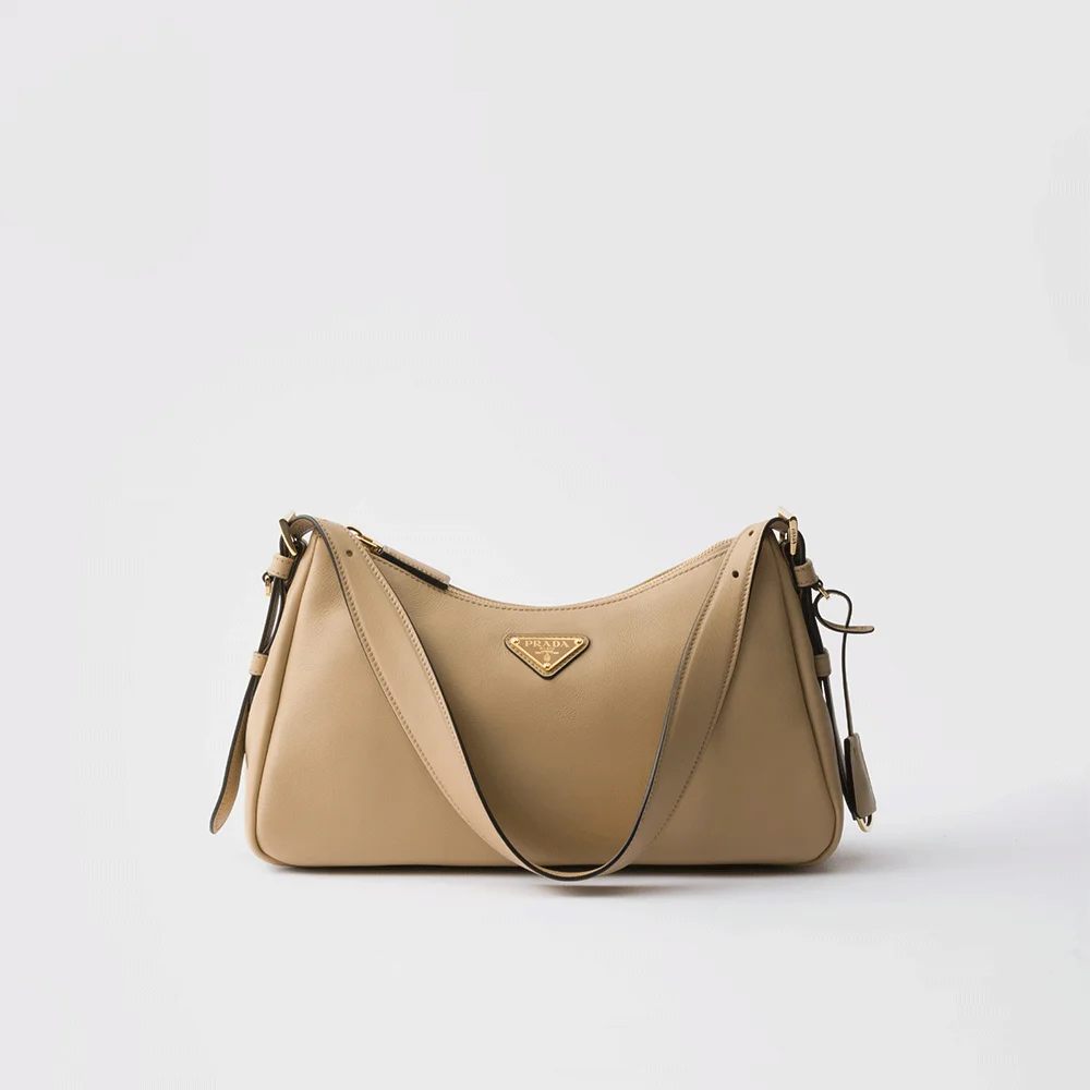 Prada Aimée large leather shoulder bag