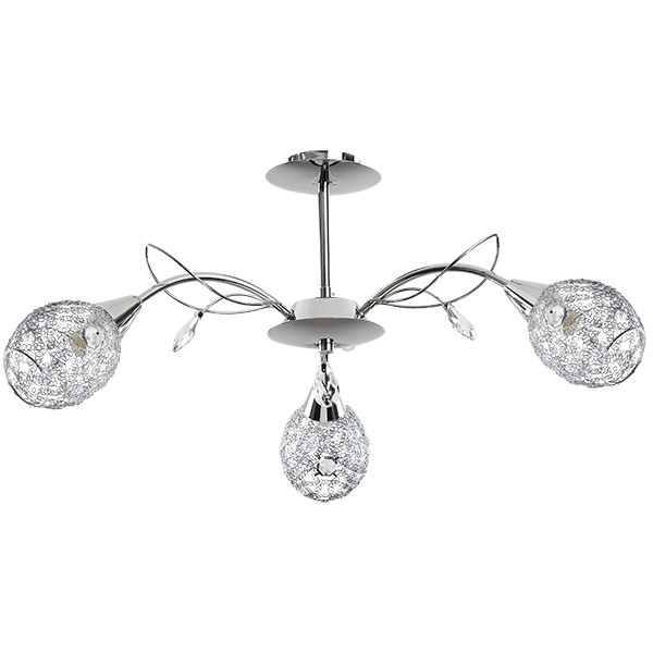 Lampa wisząca MARLENA kryształki chromowana-srebrna 3xE14x10W IP20 Alfa