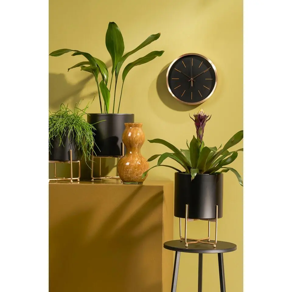 Mica Decorations Aries Bloempot - Set van 3 - H32 x &Oslash;24 cm - Zwart