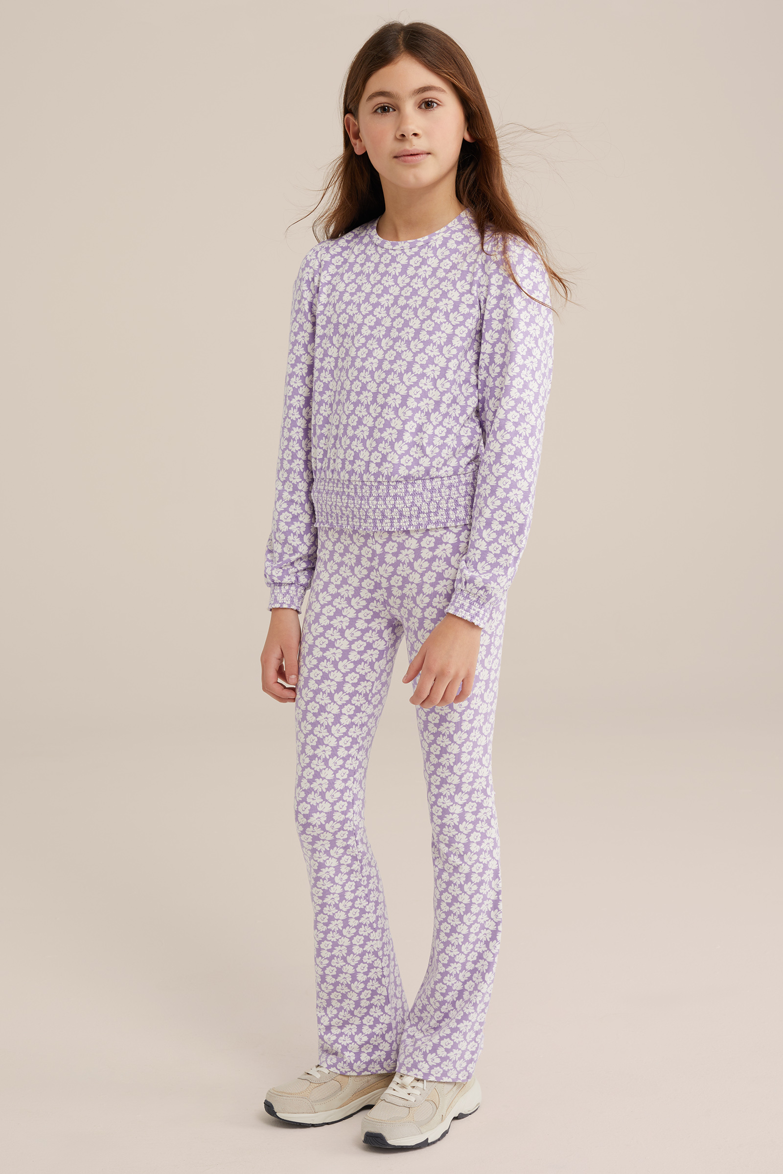 Meisjes flared legging met print