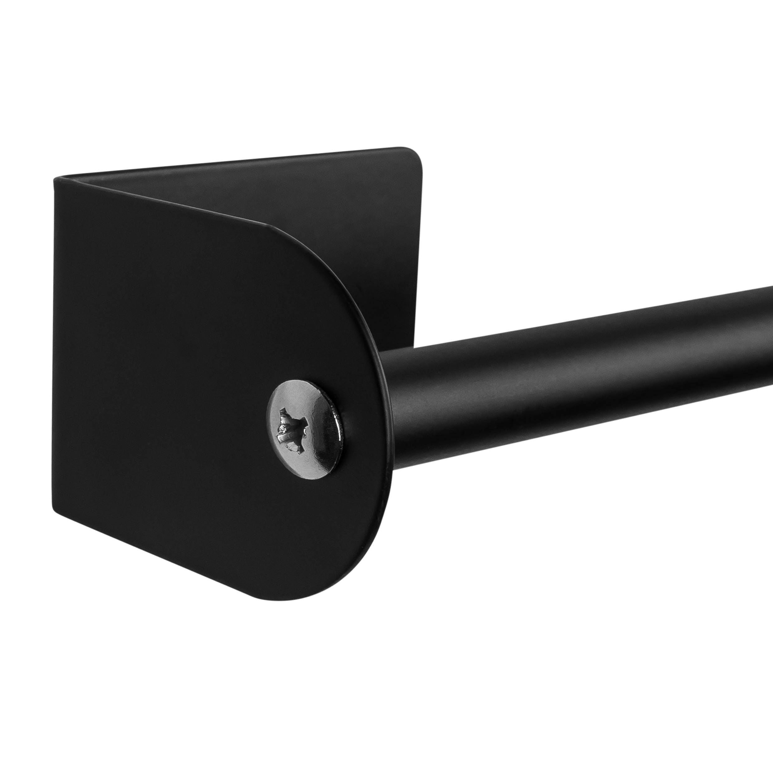 QUVIO Handdoekhouder metaal - Zwart - 35 CM