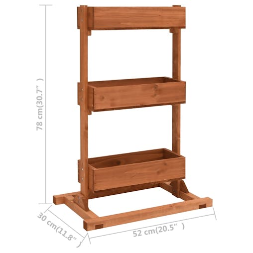 NNEVL Planter 52x30x78 cm Firwood