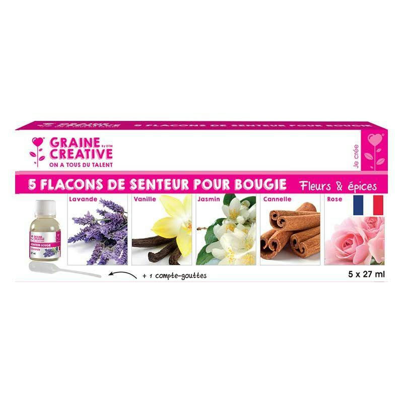 - 5 arômes à bougie Fleurs & épices 27 ml