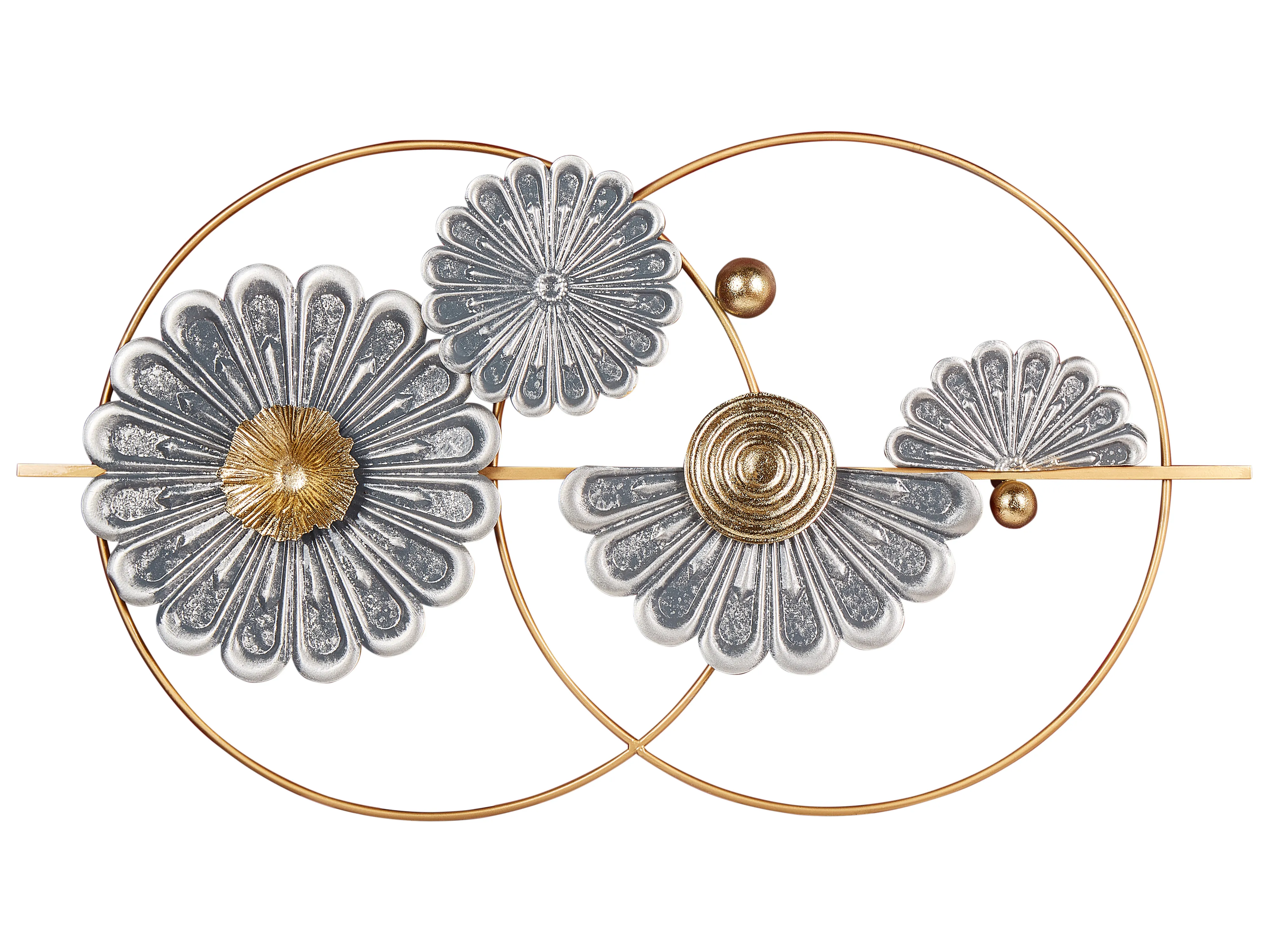 Wall Decor Flower PROMETHIUM Metal 51 cm Gold