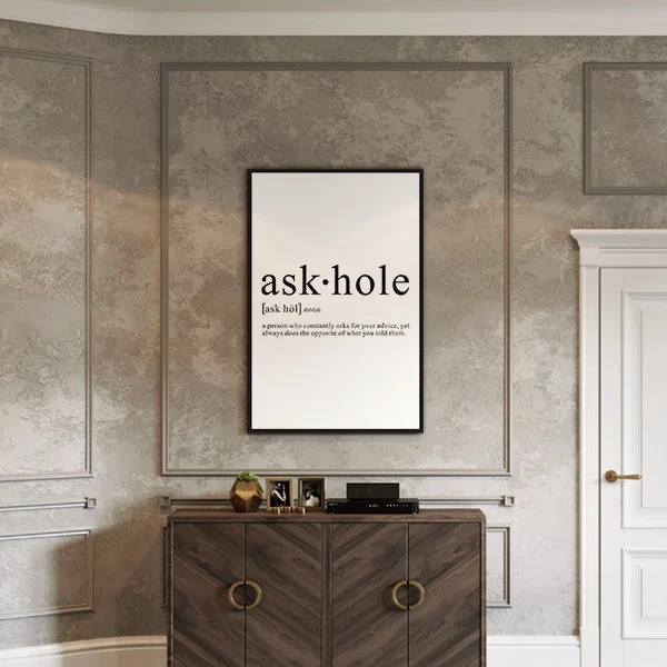 Askhole Definition Canvas Poster