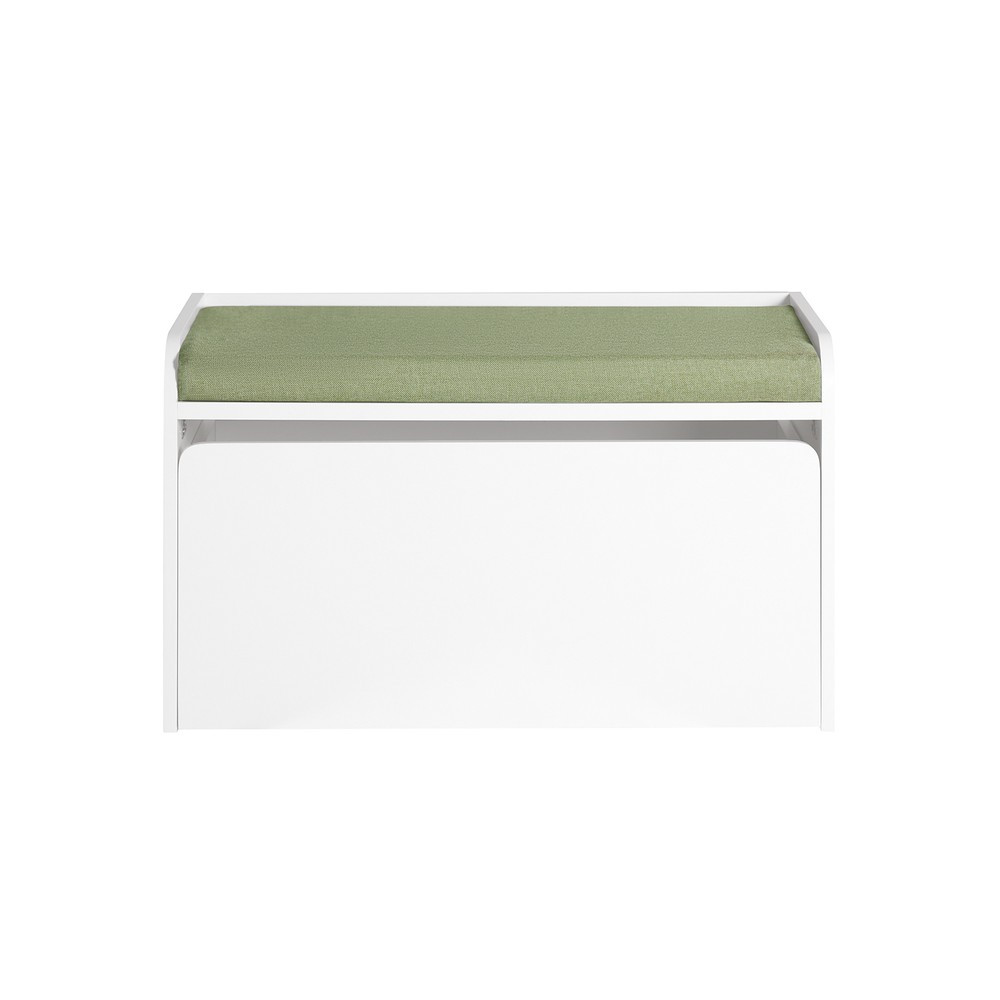 SoBuy Skrzynia na zabawki Biały 60x34x35cm Funkcjonalny KMB80-W