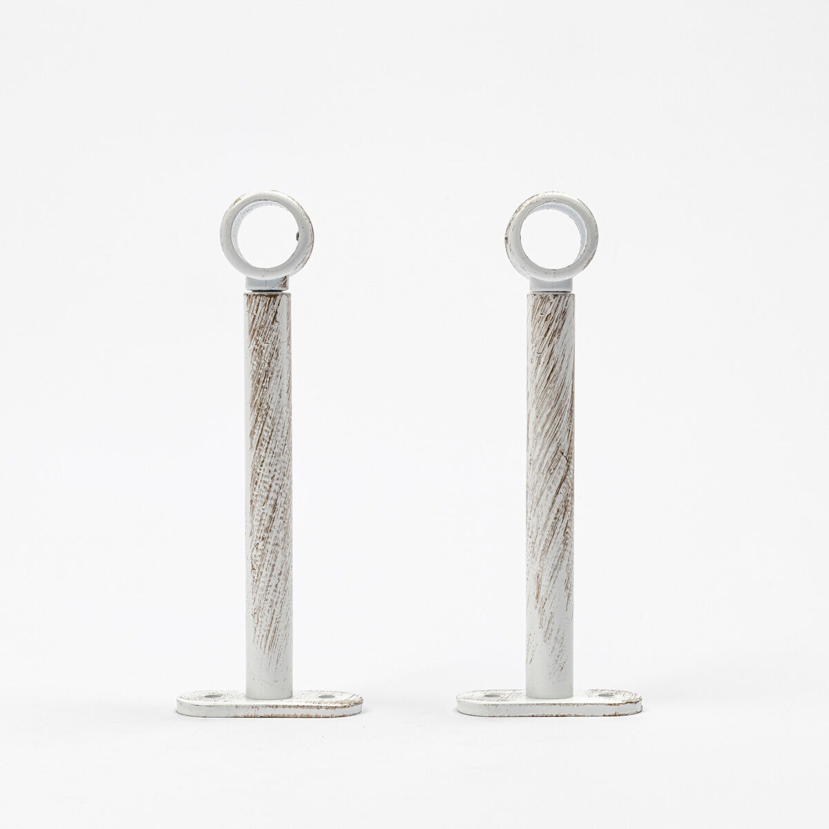 Conjunto 2 suportes branco/ouro 150mm