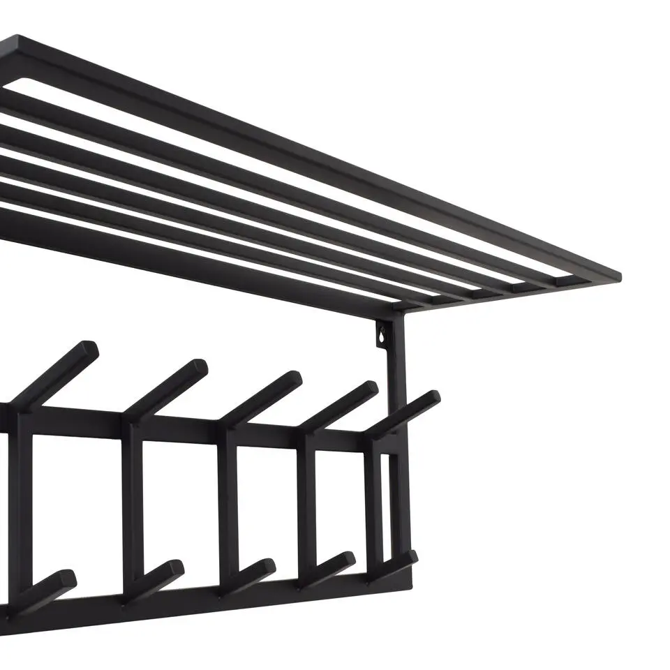 LOFT42 Kapstok Jaimy - Zwart �?Metaal �?6 dubbele haken - 80x35x30