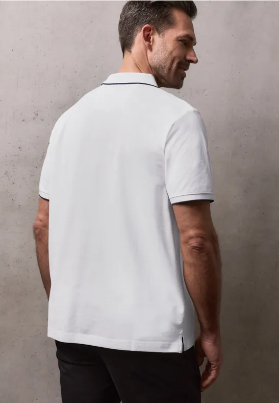 Basic Piqué Poloshirt mit Kontrastdetail