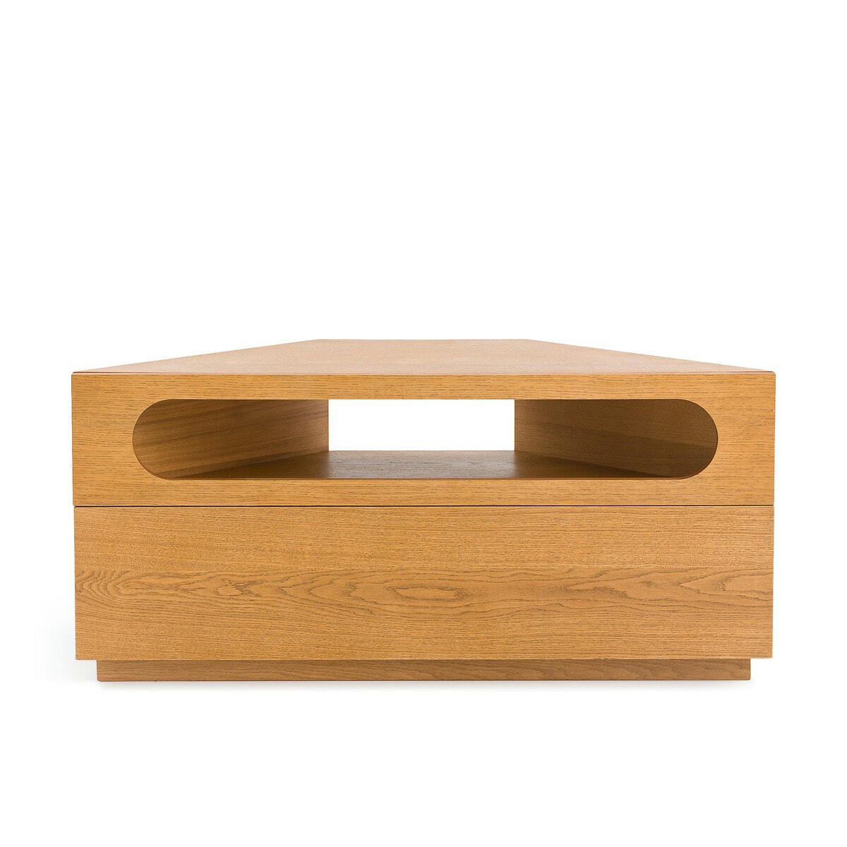 Meuble TV d'angle plaqué chêne, Vonti