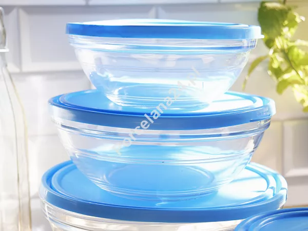 Kpl. 5 pojemników okrągłych z pokrywkami Duralex - Freshbox 11.DX.FRO.50265