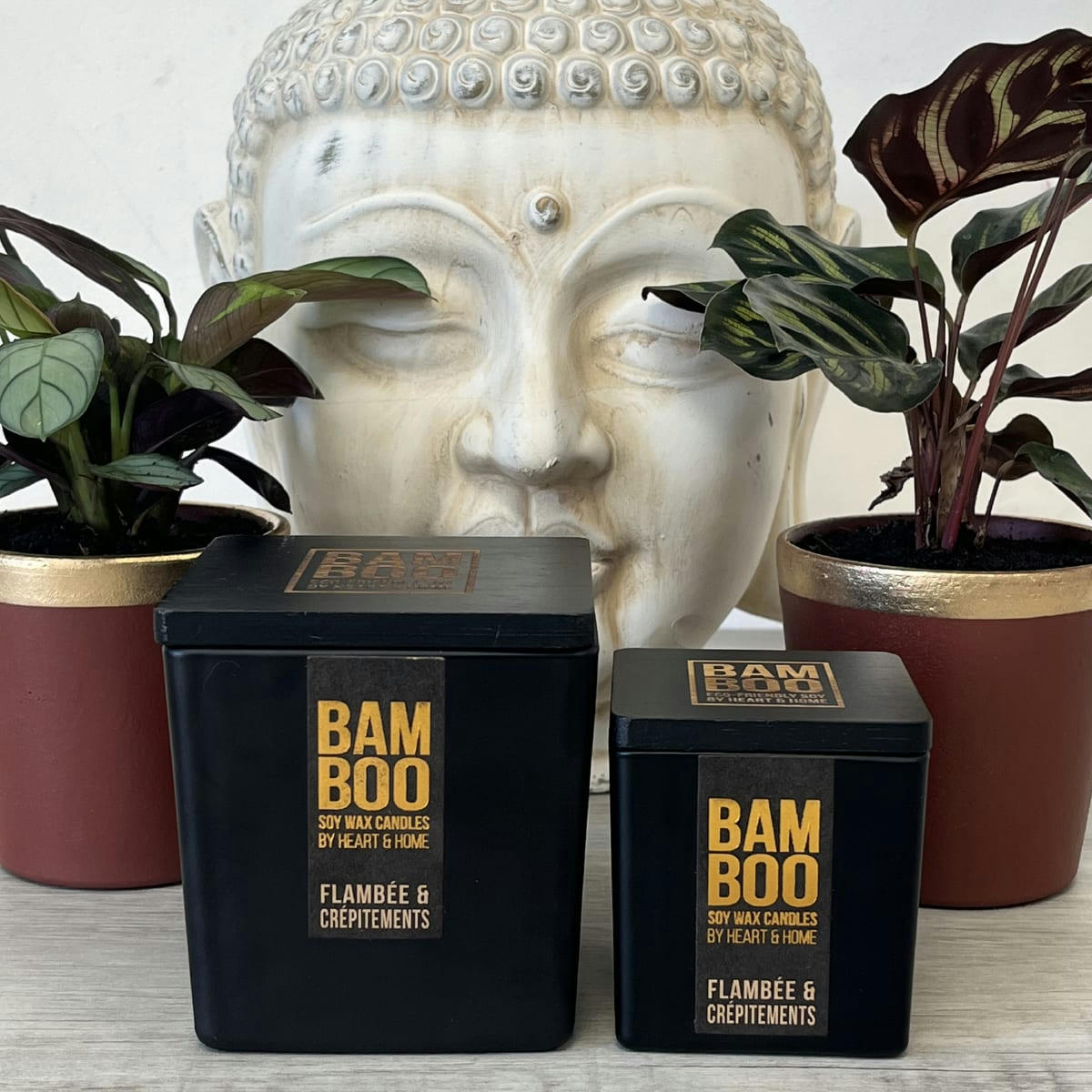 - Bougie éco responsable bambou flambée et crépitements