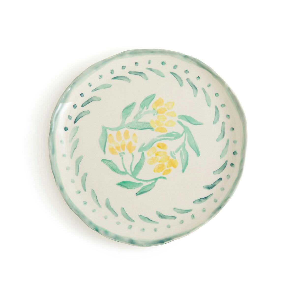 Lot de 4 assiettes plates en grès, Capria