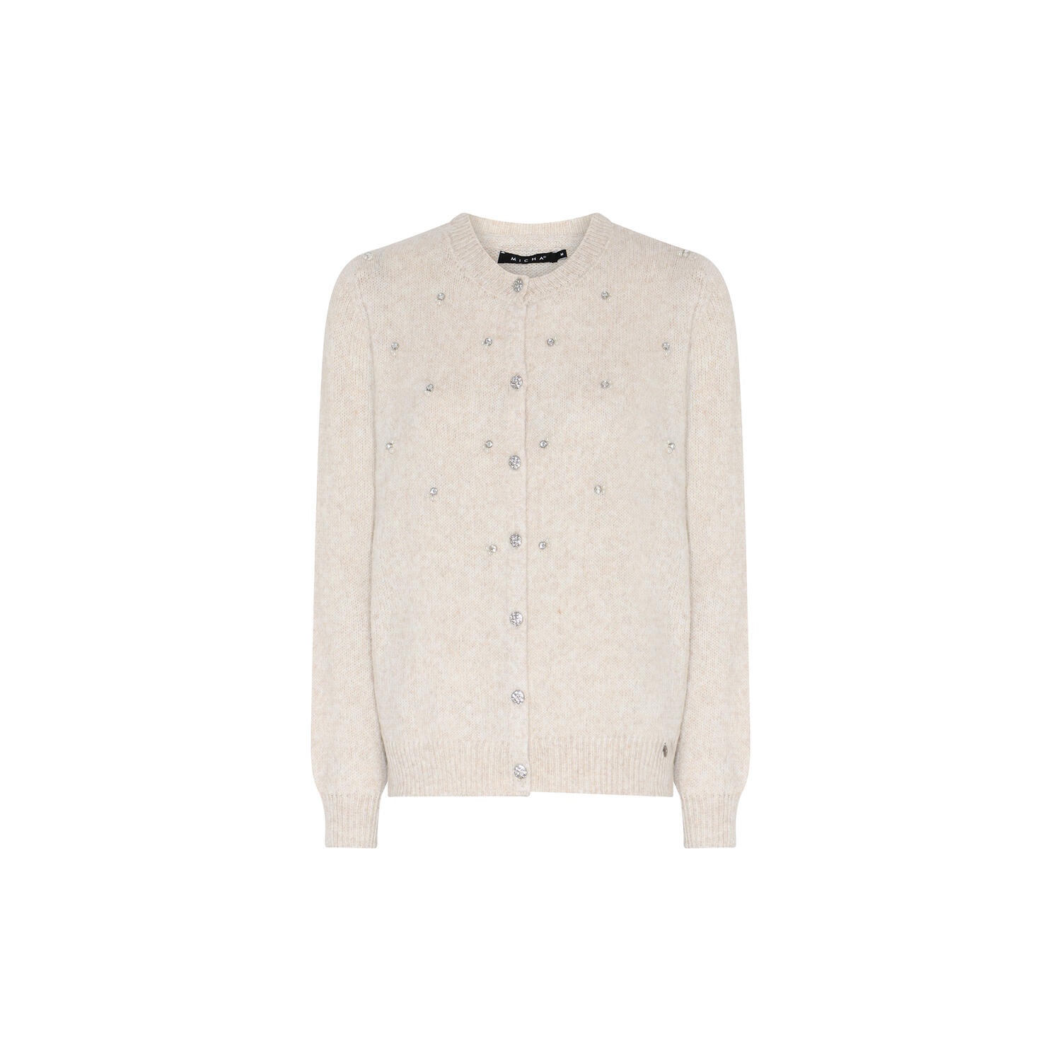 Cardigan Soft Melange Knit, offwh mel.