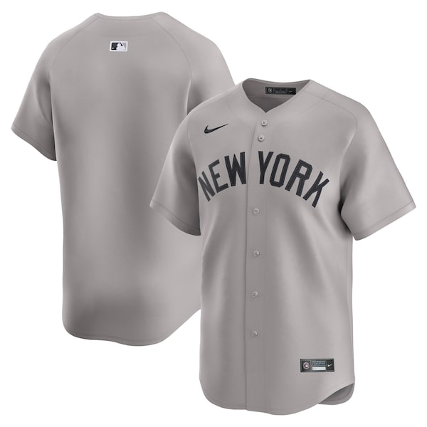 New York Yankees Nike Away Limited Jersey - Gray/White