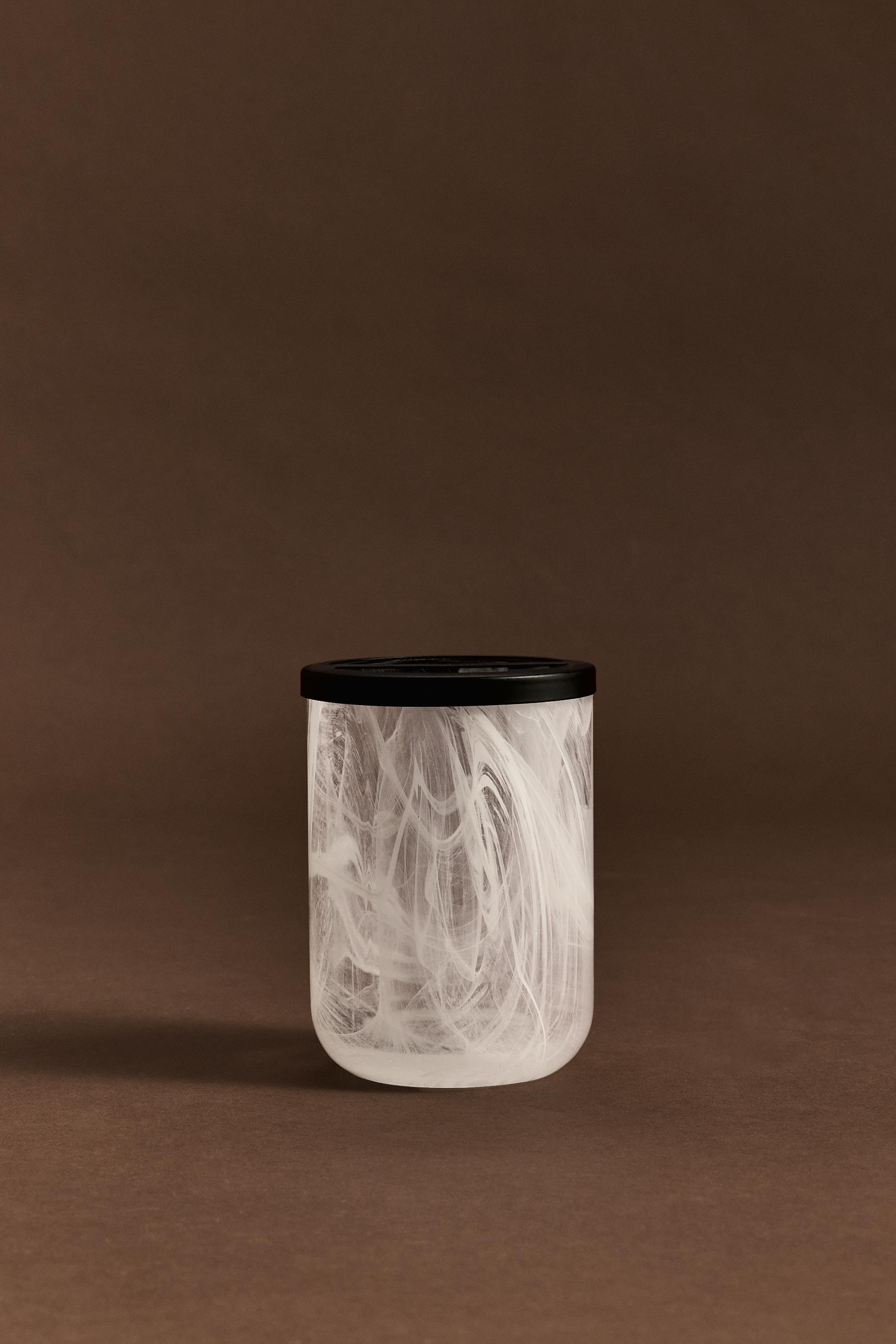 Vaso cepillo vidrio marmoleado