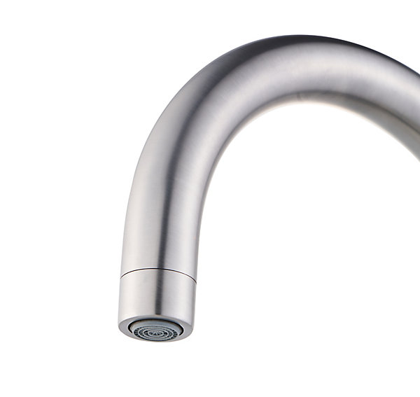 Mitigeur de cuisine effet inox brossé GoodHome Zanthe