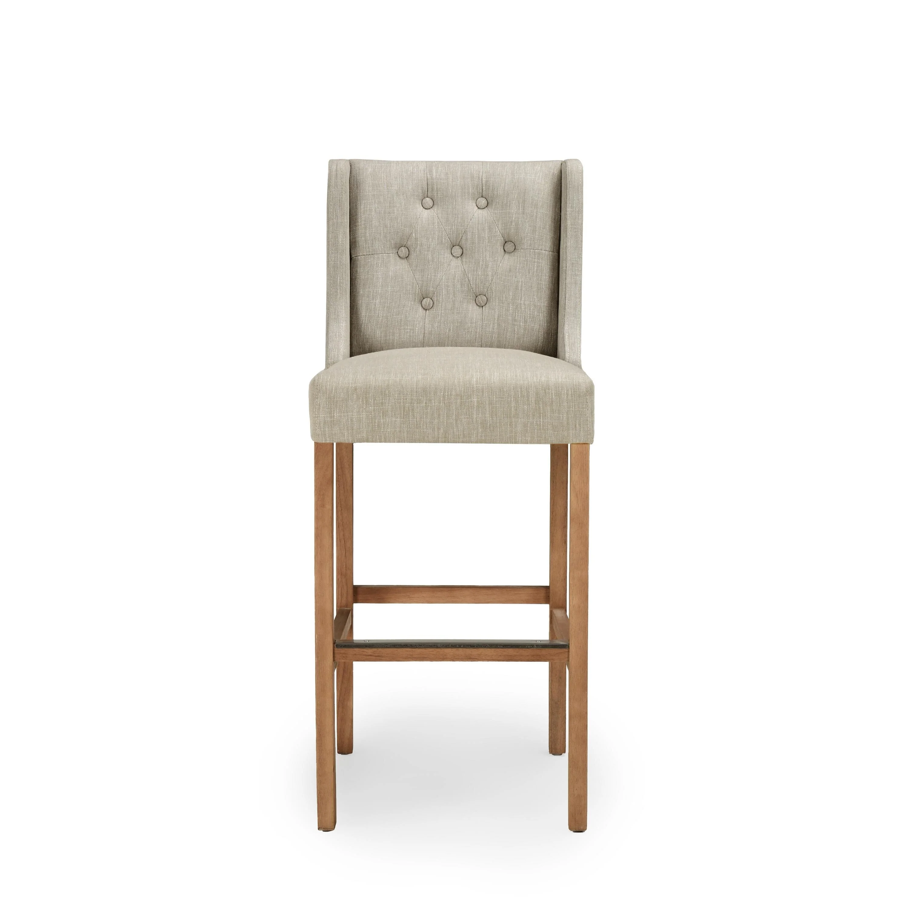 The Gray Barn Cedar Hollow Cream Tufted Upholstered 30-inch Barstool
