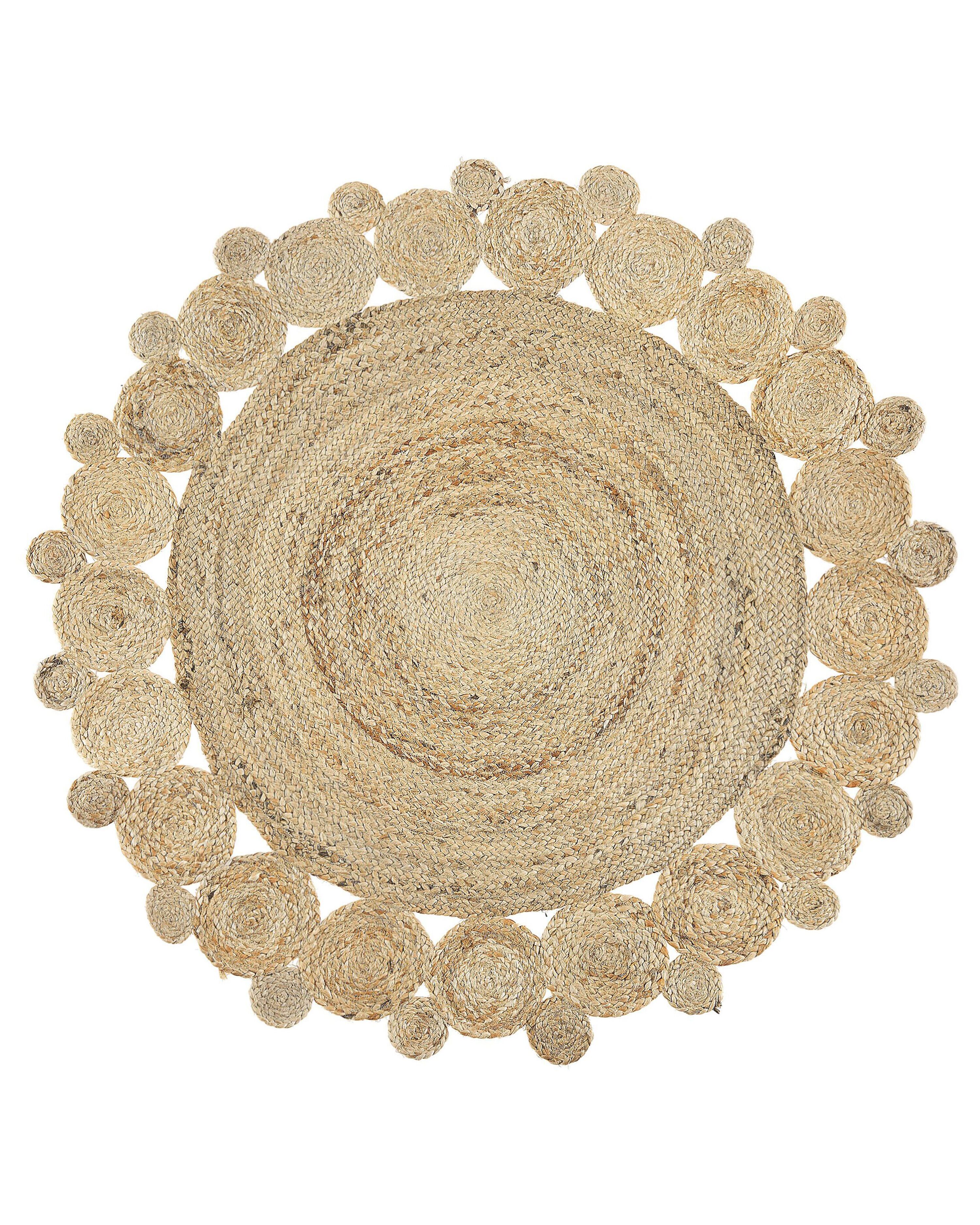 Rug GOLGEN Beige ? 120 cm Jute