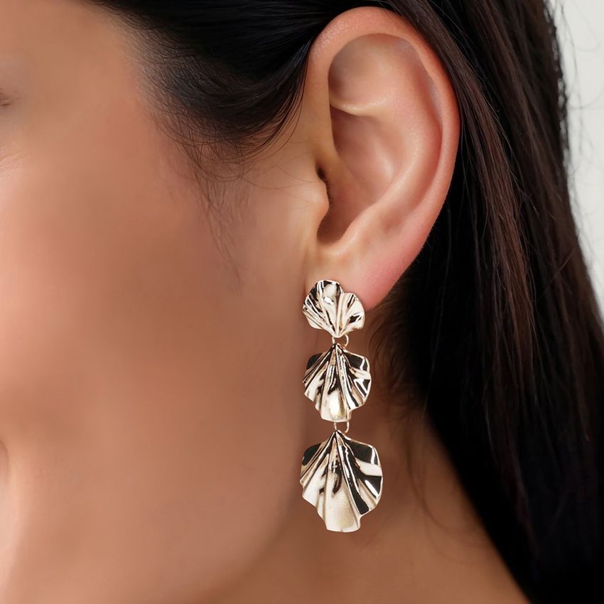 Manfield Gouden schelpen oorbellen