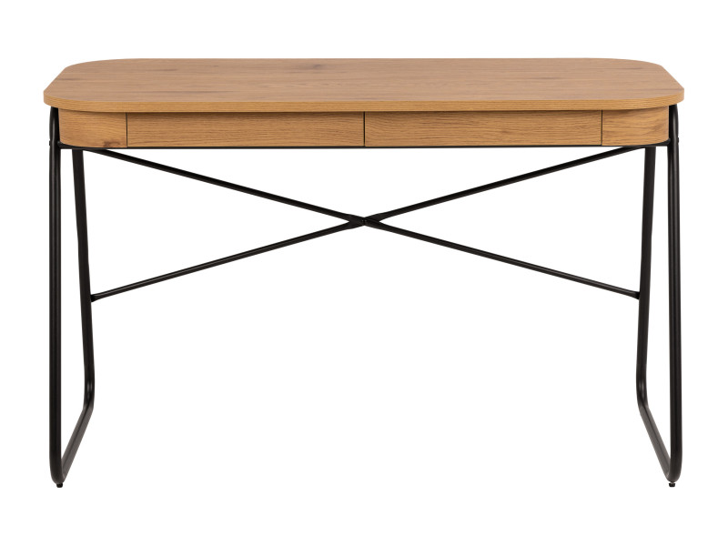 Biurko RAVEN Oak 120 cm loftowe z szufladami